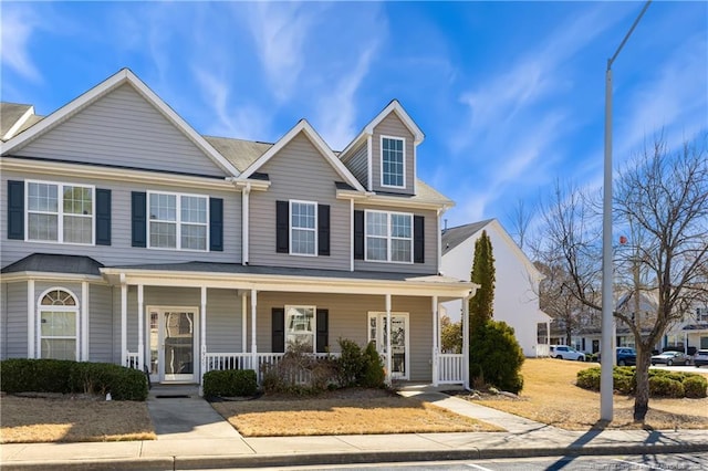 multi unit property with covered porch