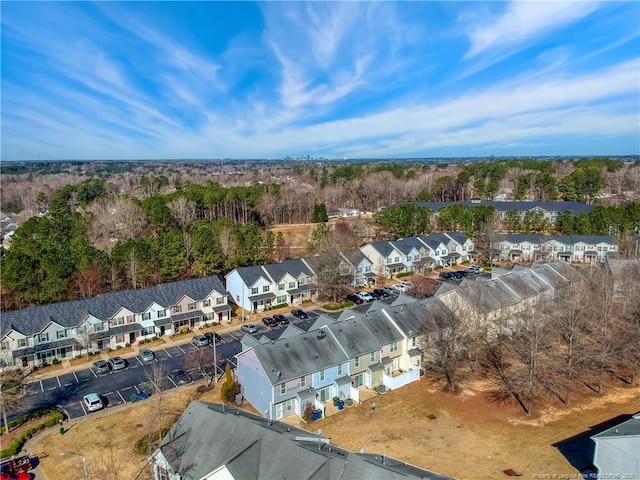 aerial view with a residential view