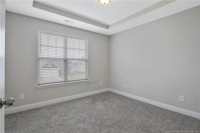 387 Springhaven Dr, Raeford, NC 28376 - empty room with plenty of natural light, baseboards, carpet floors, and a tray ceiling