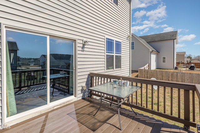 wooden deck with fence