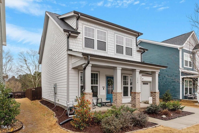 view of front of home with a porch