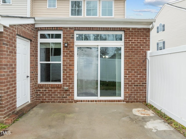 view of patio / terrace with fence