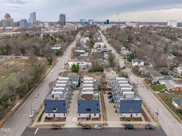 birds eye view of property featuring a view of city