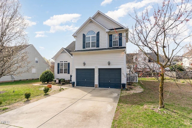 917 Widewaters Pkwy, Knightdale, NC 27545 - traditional-style house featuring a garage, driveway, and a front yard