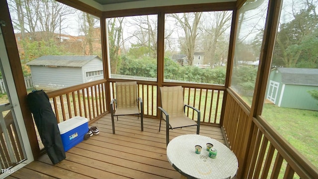 view of sunroom / solarium