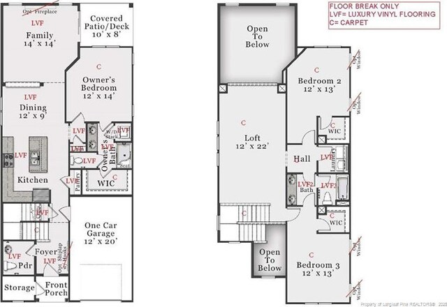 659 Union St, Home, Raeford, NC 28376 - view of property floor plan