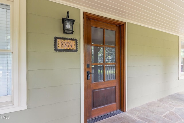 view of doorway to property