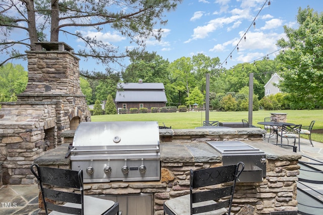 view of patio / terrace with area for grilling