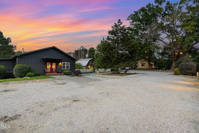 view of front of home with french doors