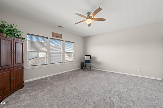 3356 Longleaf Estates Dr, Raleigh, NC 27616 - unfurnished room with visible vents, baseboards, carpet, and a ceiling fan