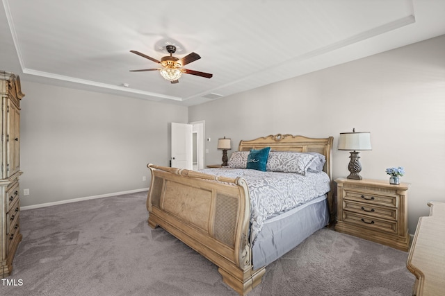 3356 Longleaf Estates Dr, Raleigh, NC 27616 - bedroom with a tray ceiling, carpet floors, baseboards, and visible vents