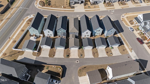 aerial view with a residential view