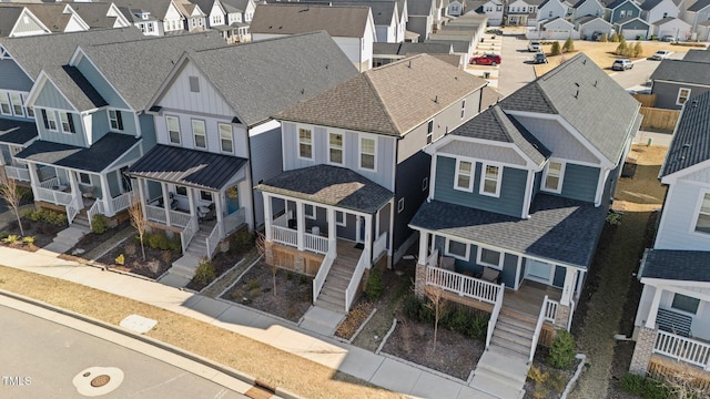 drone / aerial view featuring a residential view