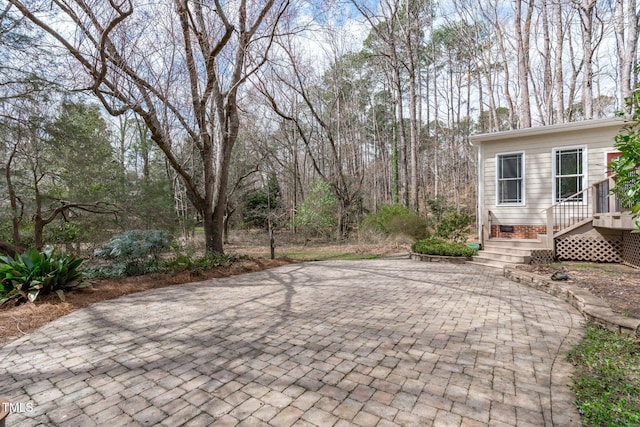 view of patio / terrace featuring decorative driveway