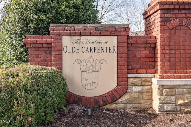 view of community sign