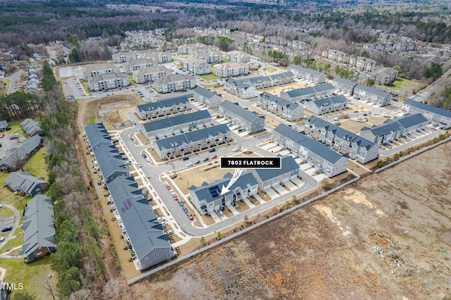 drone / aerial view with a residential view