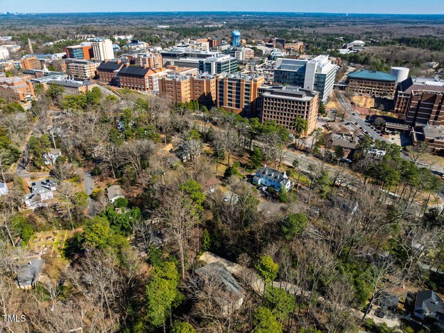 birds eye view of property featuring a city view