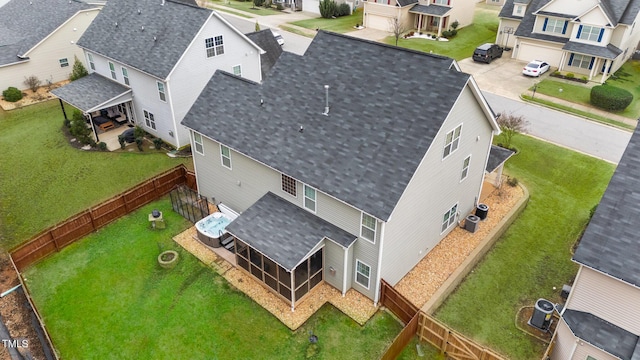 drone / aerial view featuring a residential view