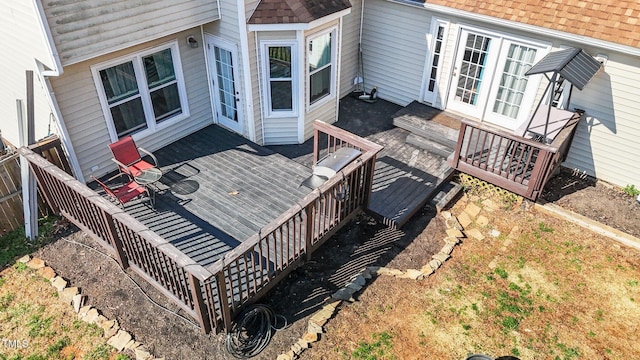 wooden terrace with fence