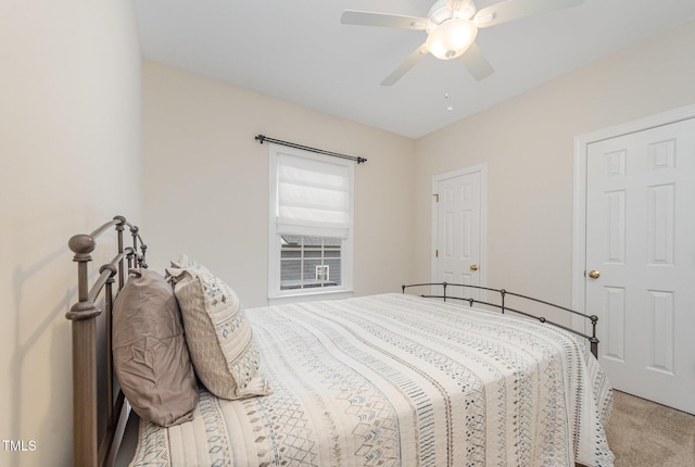 1208 Dunn Creek Xing, Wake Forest, NC 27587 - bedroom with light carpet and a ceiling fan