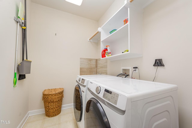 1208 Dunn Creek Xing, Wake Forest, NC 27587 - washroom with washing machine and clothes dryer, baseboards, and light floors