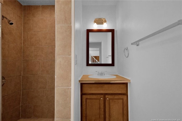 173 Style Dr, Parkton, NC 28371 - bathroom featuring vanity and a tile shower