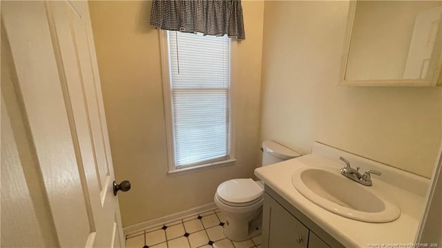 107 Oakmont Dr, Clinton, NC 28328 - half bathroom with toilet, vanity, and baseboards