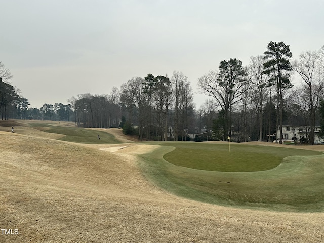 view of property's community with view of golf course