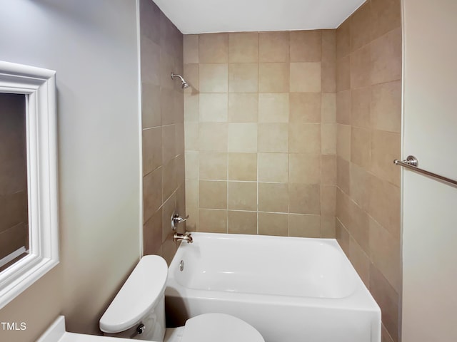 full bath with shower / bathing tub combination and toilet