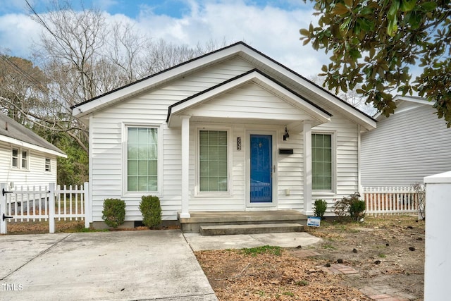 bungalow with fence