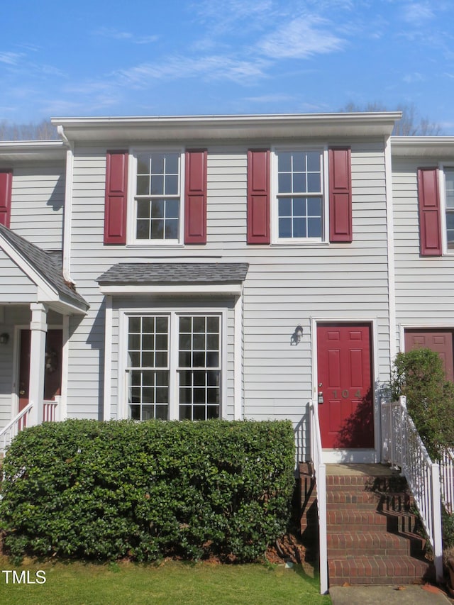 multi unit property with a shingled roof