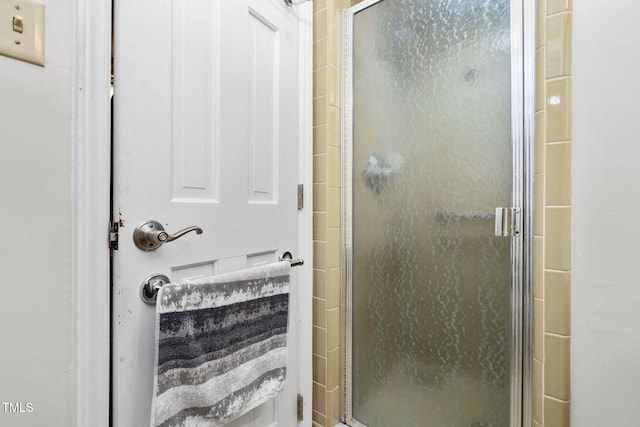 full bathroom featuring a shower stall
