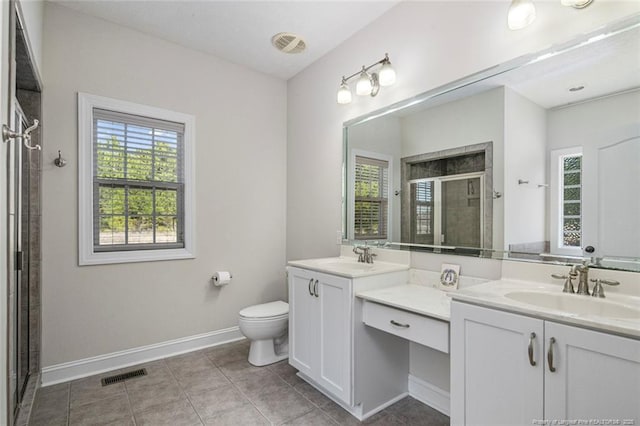4305 Sanderosa Rd, Fayetteville, NC 28312 - full bathroom with a stall shower, baseboards, visible vents, and vanity