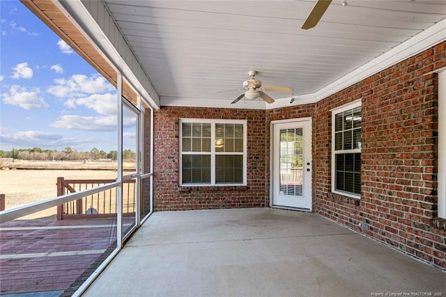 4305 Sanderosa Rd, Fayetteville, NC 28312 - unfurnished sunroom with a ceiling fan