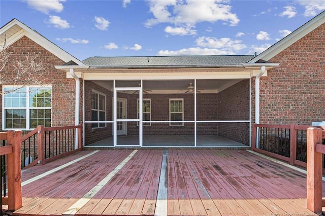 4305 Sanderosa Rd, Fayetteville, NC 28312 - wooden deck with a sunroom