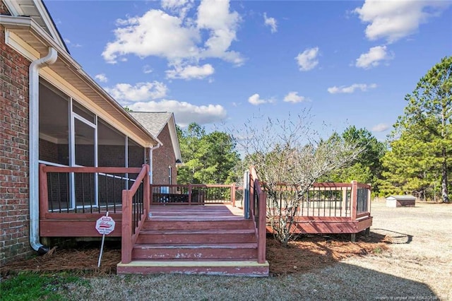 4305 Sanderosa Rd, Fayetteville, NC 28312 - deck with a sunroom
