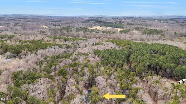 aerial view with a forest view