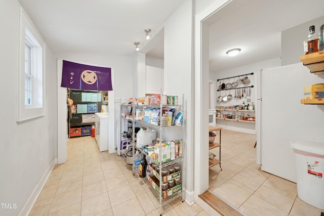 1209 Eva St, Durham, NC 27703 - hallway with light tile patterned floors and lofted ceiling