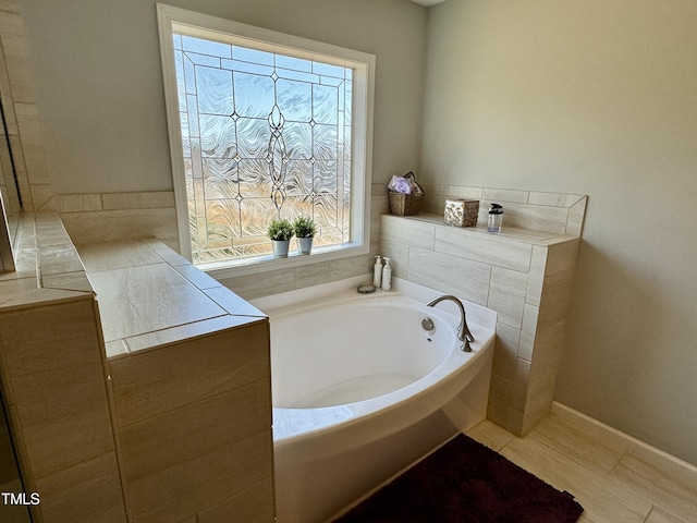 bathroom featuring a bath