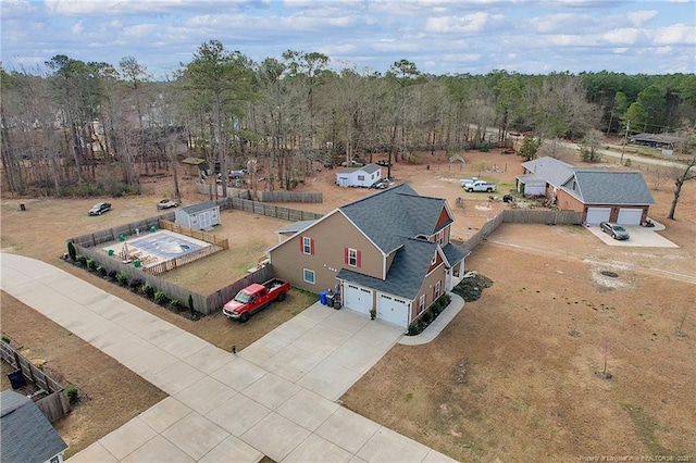 aerial view with a view of trees