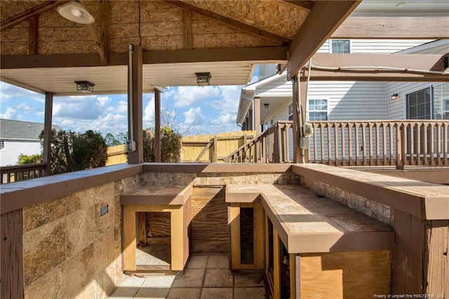 view of patio / terrace with fence