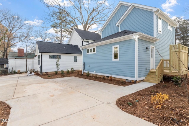 rear view of house with a patio area