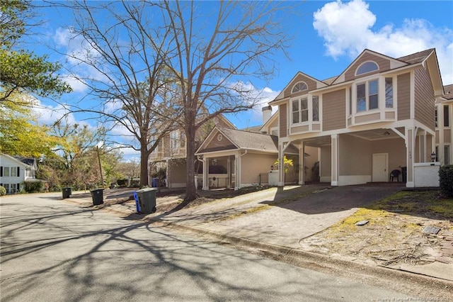 view of front of house featuring driveway