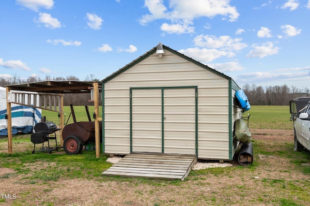 view of shed