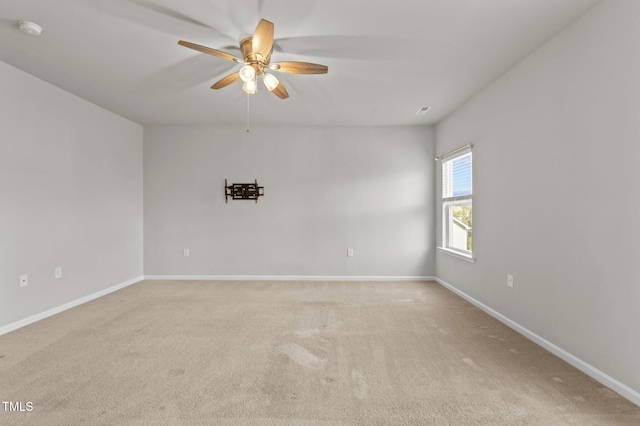 717 Tailrace Falls Ct, Wake Forest, NC 27587 - empty room with light carpet, a ceiling fan, a smoke detector, and baseboards