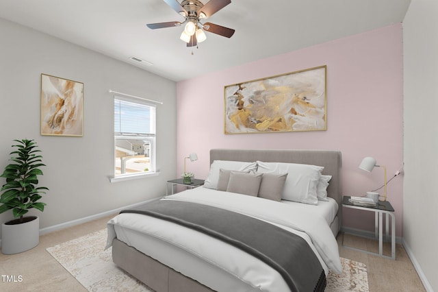 717 Tailrace Falls Ct, Wake Forest, NC 27587 - carpeted bedroom with baseboards and a ceiling fan