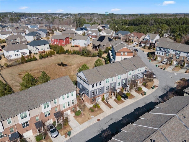 drone / aerial view with a residential view