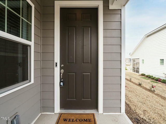 view of doorway to property