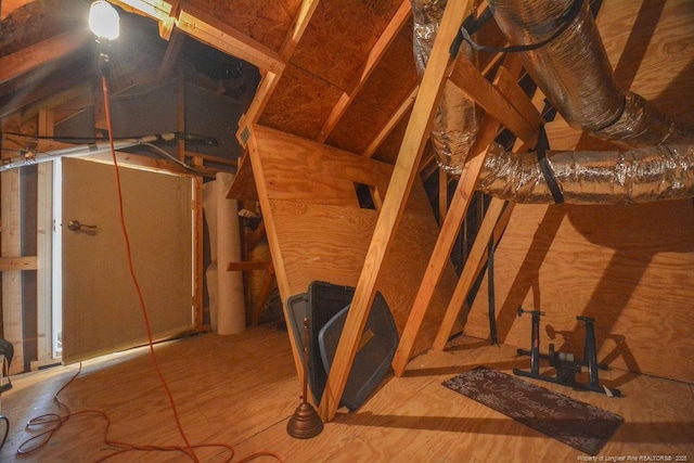 view of attic