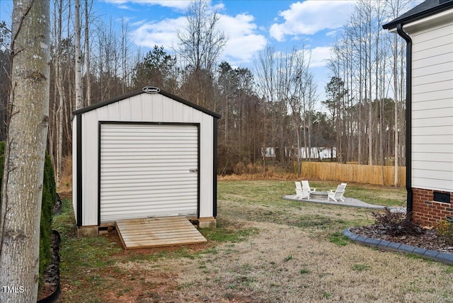 view of outbuilding featuring an outdoor structure